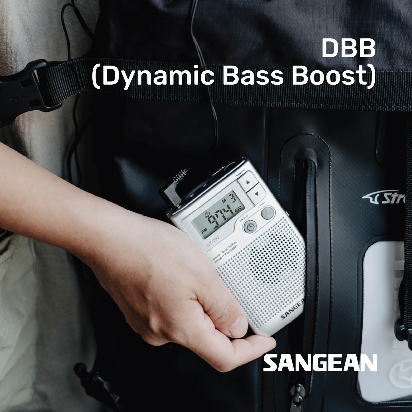Sangean DT-250 AM / FM-Stereo Pocket Radio (Silver) - 1 Year Manufacturer Warranty