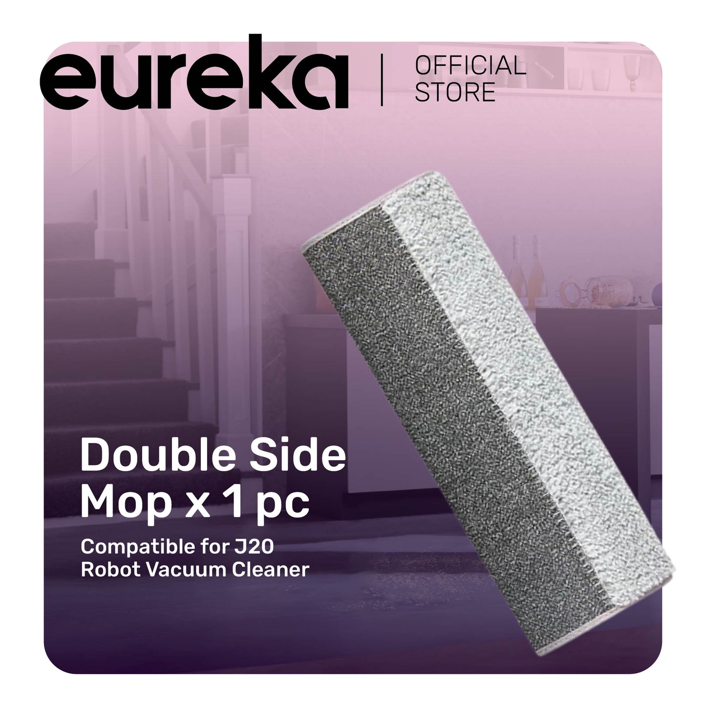 Eureka Authentic Double Side mop Compatible for J20 Robot Vacuum Cleaner (1pc)