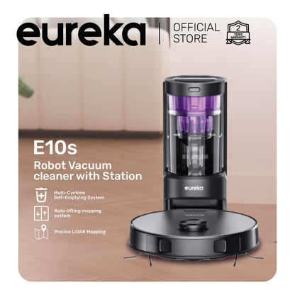 Eureka E10S Hybrid Vacuum and Mop with Bagless Self-Empty Station (2years Local Manufacturer Warranty)