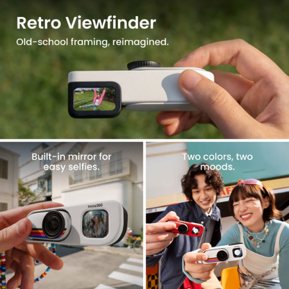 Insta360 GO 3S Retro Style Viewfinder Bundle Special Edition (Canvas White/ Classic Red)
