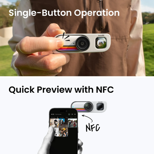 Insta360 GO 3S Retro Style Viewfinder Bundle Special Edition (Canvas White/ Classic Red)