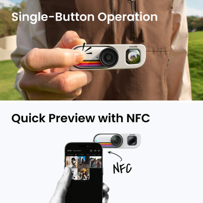 Insta360 GO 3S Retro Style Viewfinder Bundle Special Edition (Canvas White/ Classic Red)