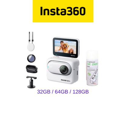 Insta360 GO3 White/Black (32GB/64GB/128GB) Tiny Action Camera With/Without Air Duster - 1 Year Warranty