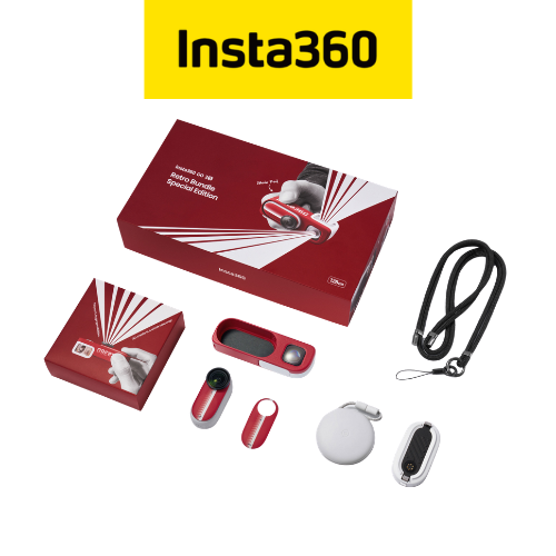 Insta360 GO 3S Retro Style Viewfinder Bundle Special Edition (Canvas White/ Classic Red)