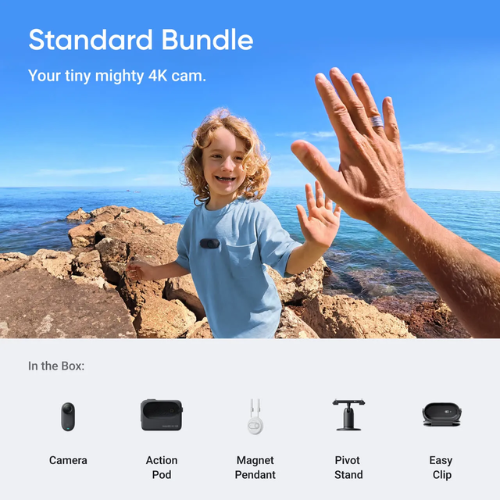 Insta360 GO3s Tiny Mighty 4K action camera (Standard Bundle)