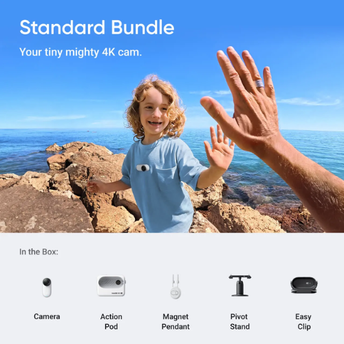 Insta360 GO3s Tiny Mighty 4K action camera (Standard Bundle)