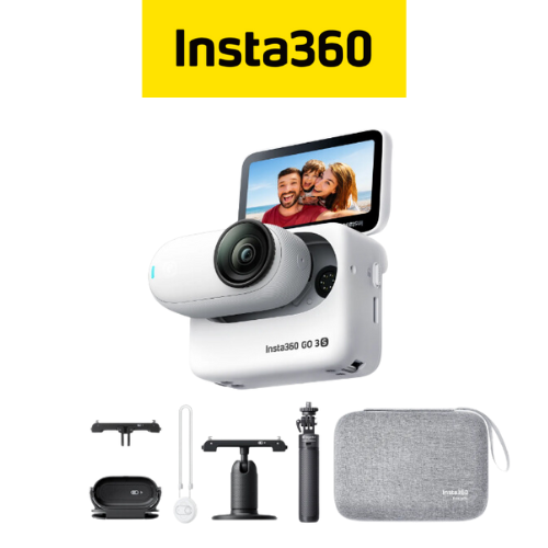 Insta360 GO 3s Family Kit(Quick Release, Carry Case, mini 2in1 tripod) 4K Tiny 39G Action Camera Waterproof video