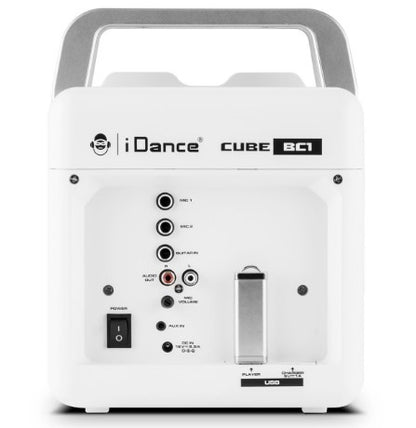 iDance BC1 WH Mobile Cube BC1 Speaker System - 50 W Rms - Portable - Battery