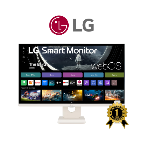 LG 27” Full HD IPS Smart Monitor with webOS (27SR50F-W)