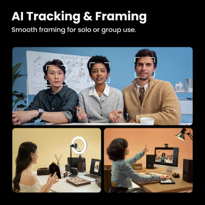 Insta360 Link 2 Pro - 4K Image Quality, AI Tracking &amp; Auto Framing Webcam