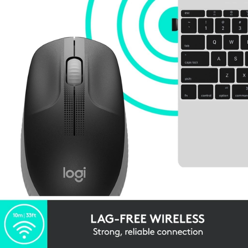 Logitech M190 Full-Size Wireless Mouse - 1 Year Warranty
