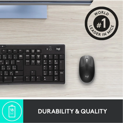 Logitech M190 Full-Size Wireless Mouse - 1 Year Warranty