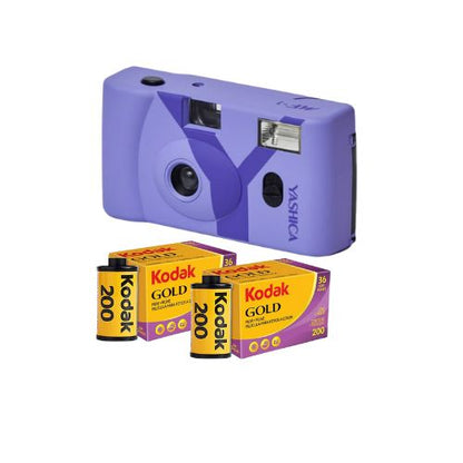 Yashica MF-1Y Snapshot 35mm Film Camera With Kodak Films