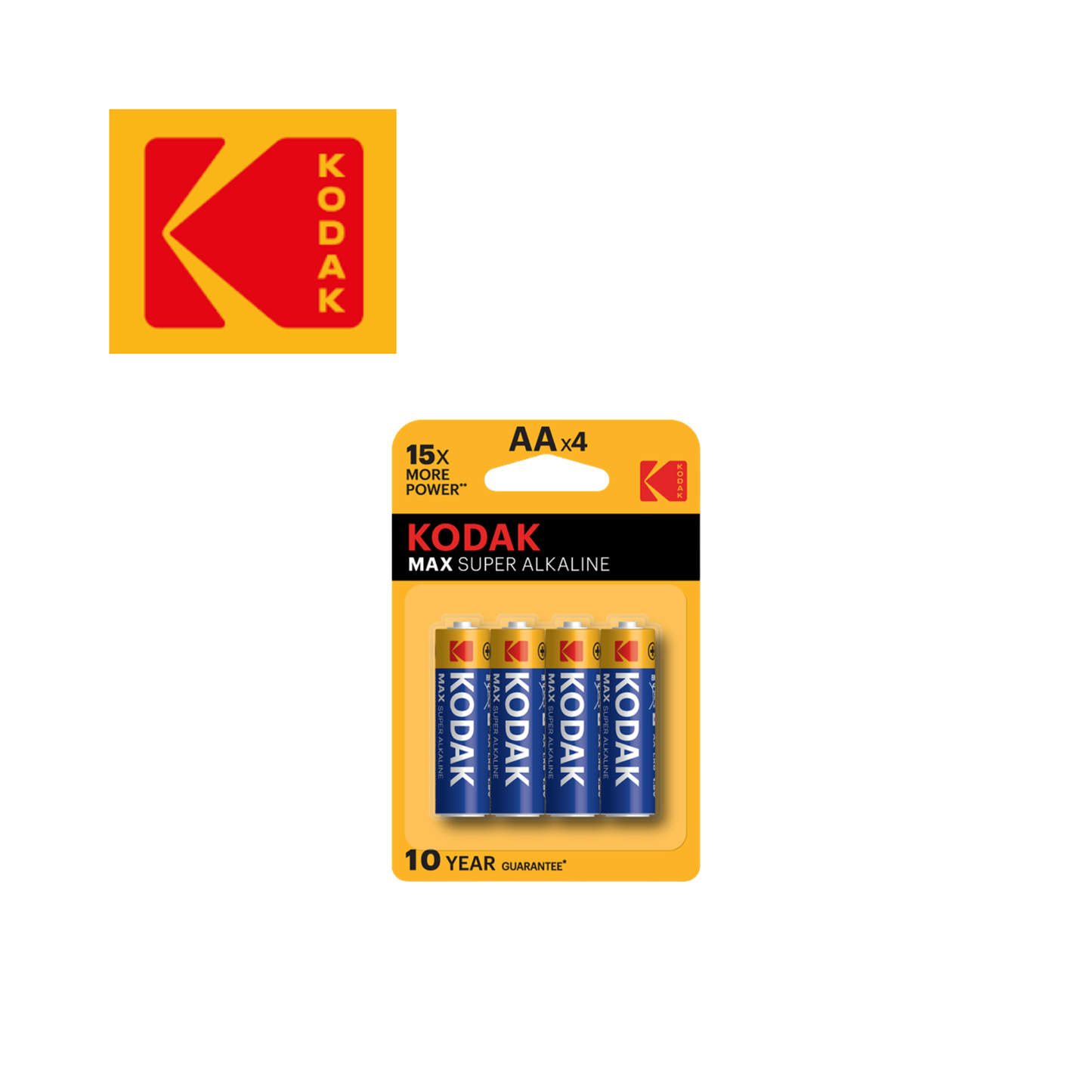 Kodak Battery MAX Alkaline Battery (10 year guarantee in storage)