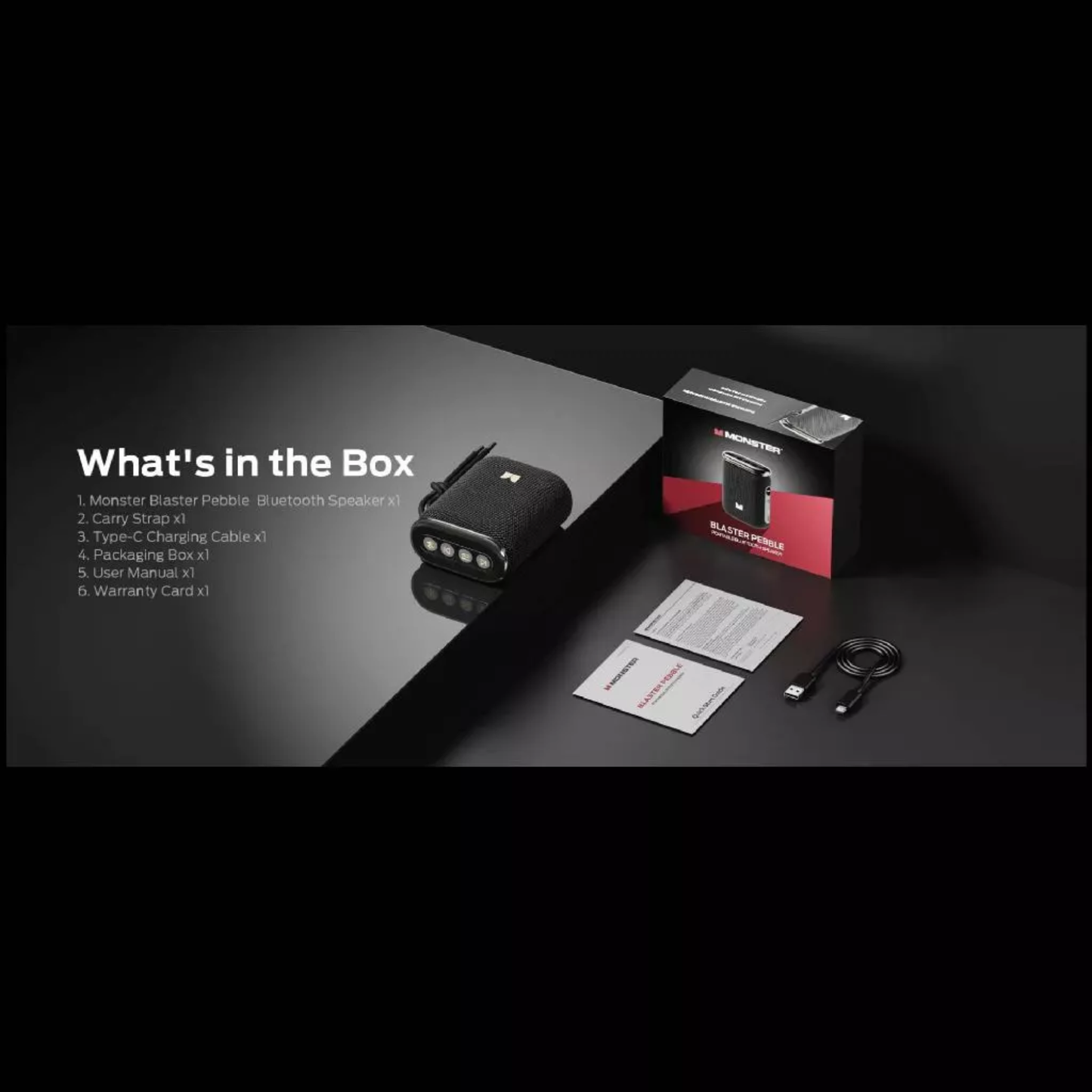 Monster Blaster Pebble Portable Bluetooth Speaker - D139