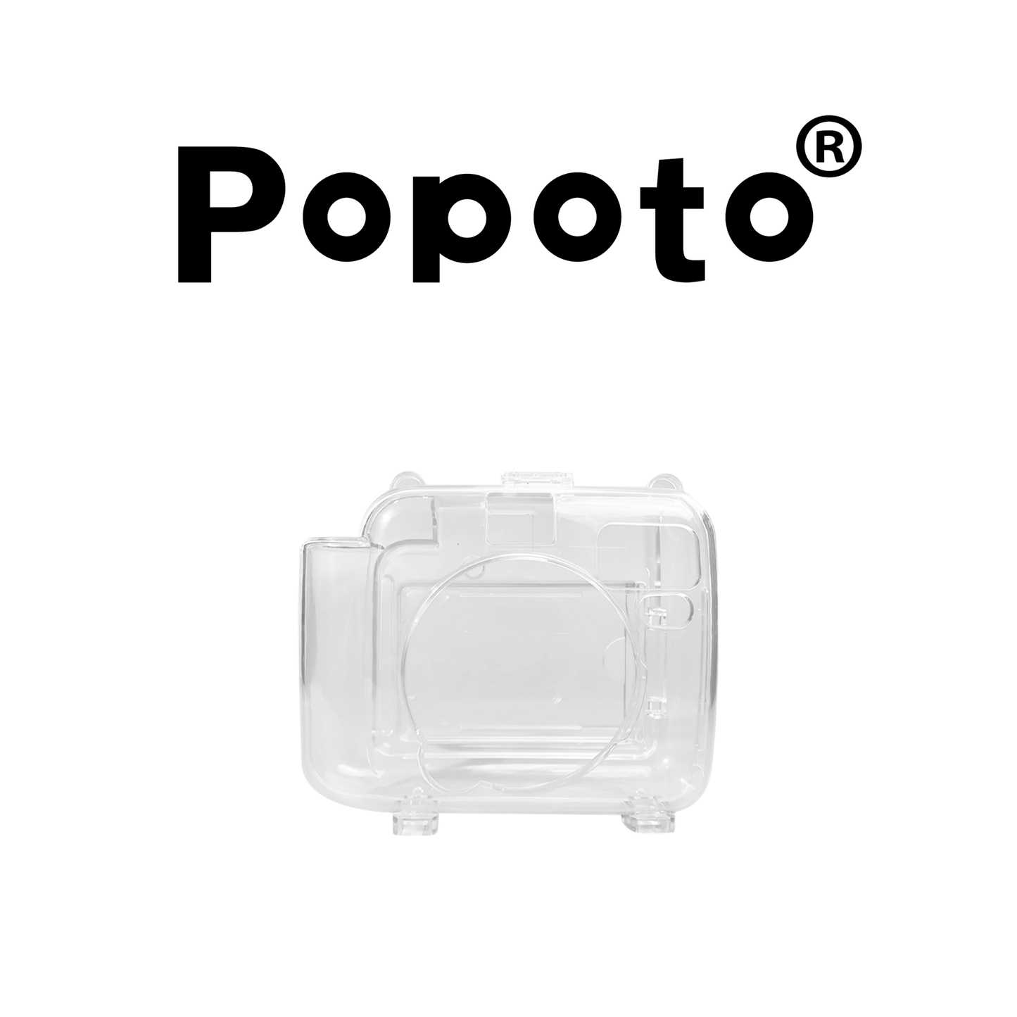 POPOTO Clear Crystal Case + Shoulder Strap