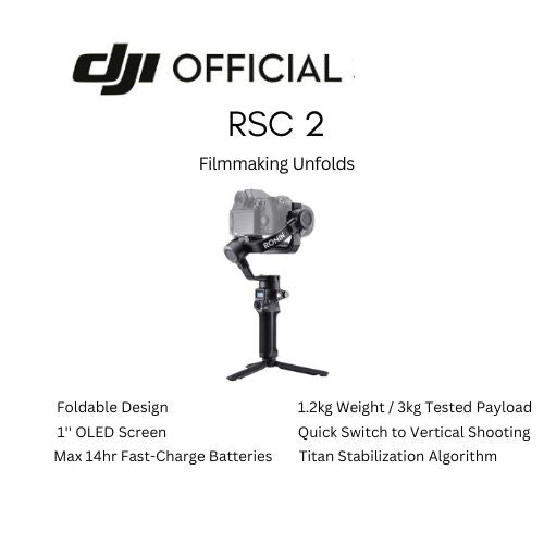 DJI RSC 2 Ronin Pro (Filmmaking Unfolds) - 1 Year Local DJI Warranty