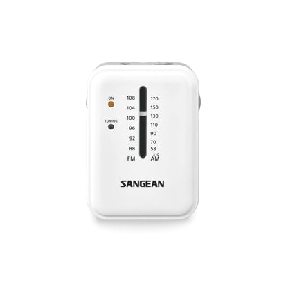 Sangean SR-32 CE AM / FM Pocket Radio (White-Grey) - 1 Year Manufacturer Warranty