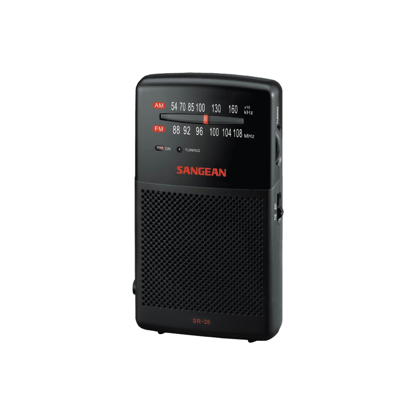 Sangean SR-35 AM / FM Pocket Radio (Black) - 1 Year Manufacturer Warranty