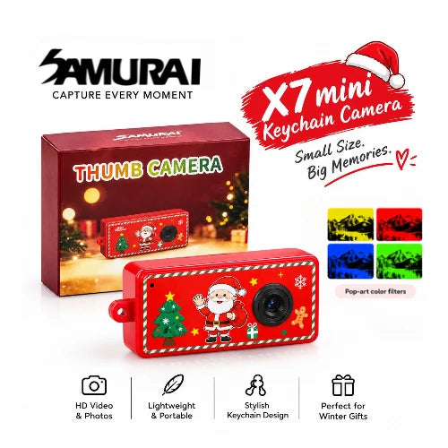 Samurai X7 Mini Keychain Camera Christmas Limited Edition
