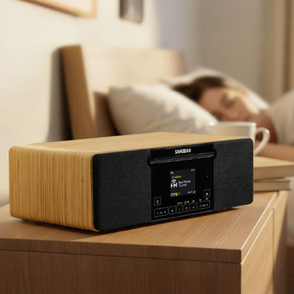 Sangean WR-60 (AM / FM-RDS / CD / AUX / Bluetooth Wooden Cabinet Radio) - 1 Year Warranty