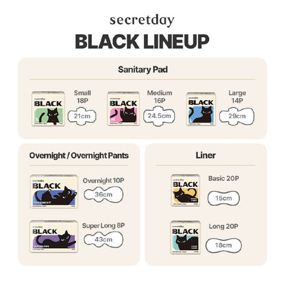 SECRETDAY - BLACK MEDIUM 24.5CM 16S