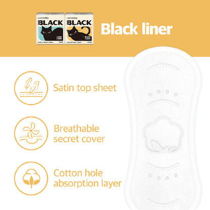 SECRETDAY - BLACK LONG LINER 18CM 20S