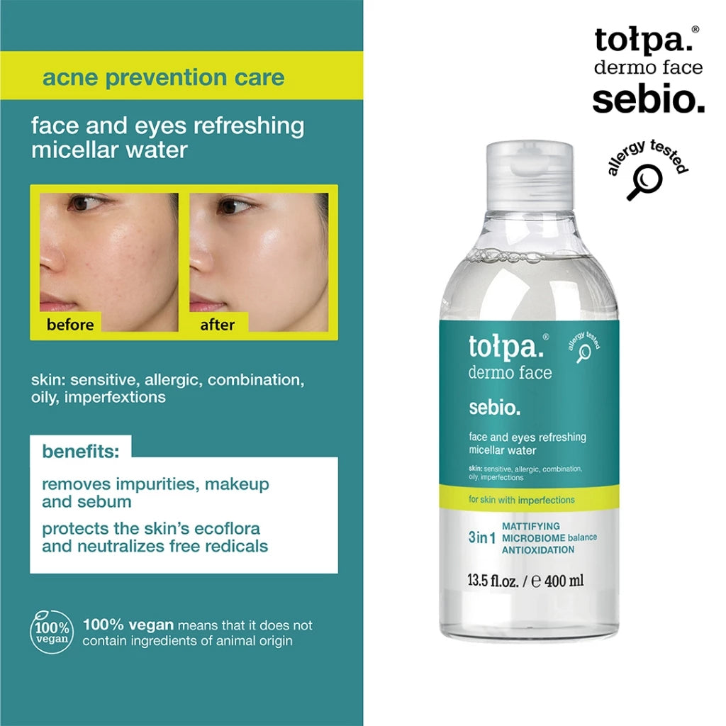 Tolpa Sebio. Face & Eyes Refreshing Micellar Water 400ml