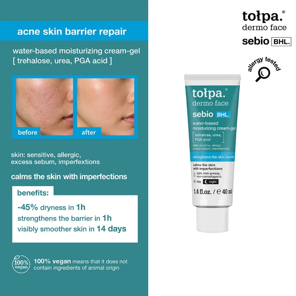 Tolpa Sebio BHL. Water-Based Moisturizing Cream-Gel 40ml