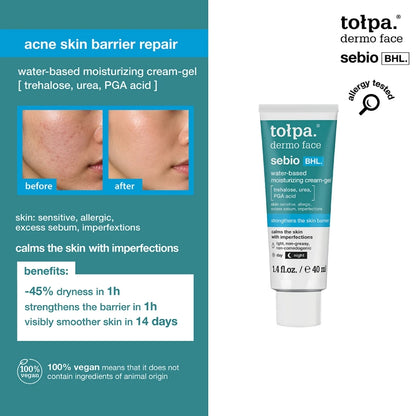 Tolpa Sebio BHL. Water-Based Moisturizing Cream-Gel 40ml
