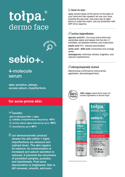 Tolpa Sebio+. 4 Molecule Serum 20ml