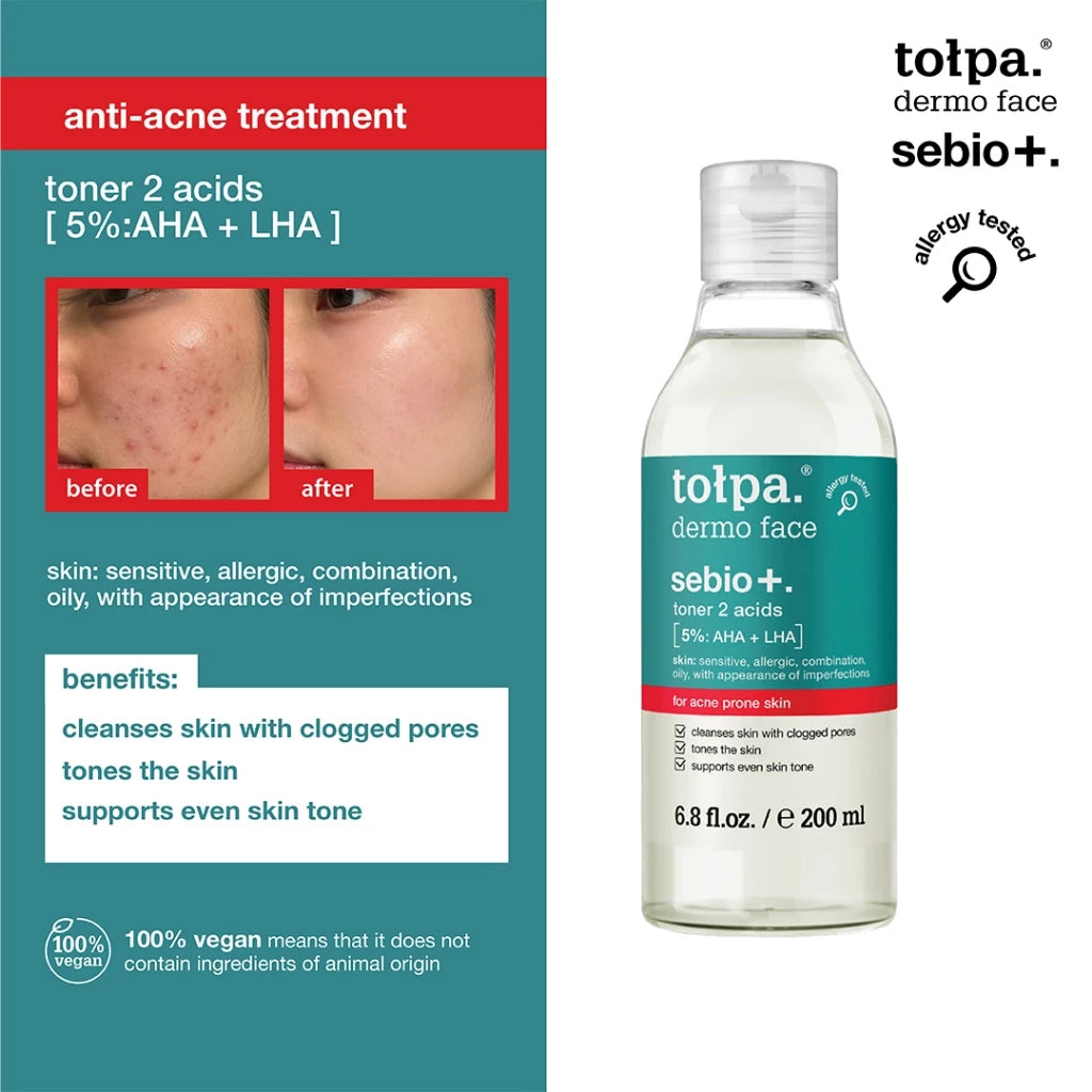 Tolpa Sebio+. Toner 2 Acids 200ml