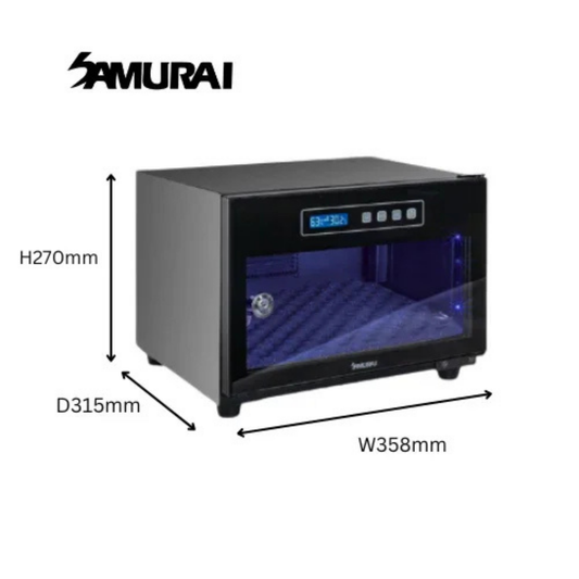 Samurai Digital Dry Cabinet with UVA Sterilization UVA-028(25L)/UVA-040(40L)/UVA-068(60L) - 5 Years Local Manufacturer Warranty