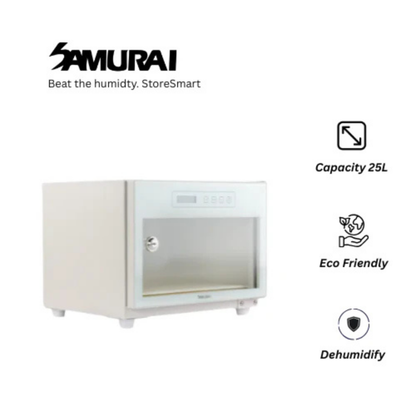 Samurai Digital Dry Cabinet with UVA Sterilization UVA-028(25L)/UVA-040(40L)/UVA-068(60L) - 5 Years Local Manufacturer Warranty