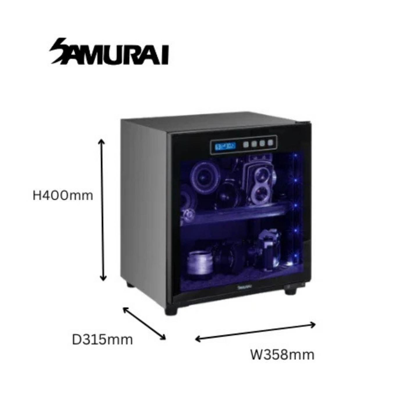 Samurai Digital Dry Cabinet with UVA Sterilization UVA-028(25L)/UVA-040(40L)/UVA-068(60L) - 5 Years Local Manufacturer Warranty