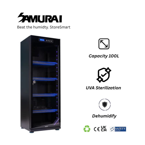 Samurai Digital Dry Cabinet with UVA Sterilization UVA-028(25L)/UVA-040(40L)/UVA-068(60L) - 5 Years Local Manufacturer Warranty
