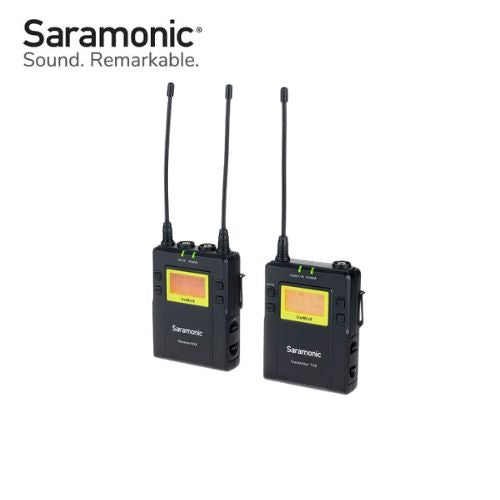 Saramonic UwMic9 RX9+TX9 UHF Wireless Microphone System with Portable Dual-Channel Camera-Mountable Receiver - 1 Year Warranty