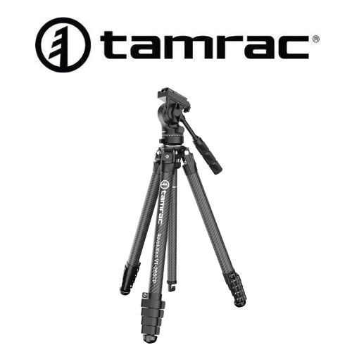 Tamrac Revolution V1-265CP Professional Carbon Tripod (Black) with Panhead