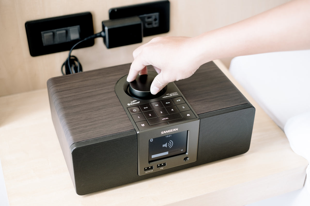 Sangean WFR-32 FCC Internet / AUX / Bluetooth / Spotify Connect / Cloud Music / Air Music Control Digital Wooden Radio