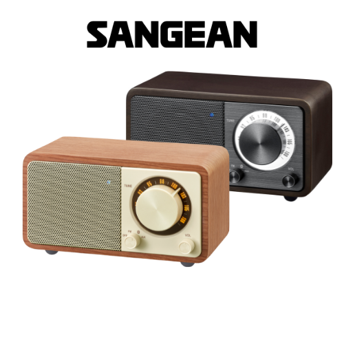 Sangean WR-7 FM / Bluetooth / AUX Wooden Cabinet Radio (Dark Cherry/Walnut) - 1 Year Manufacturer Warranty