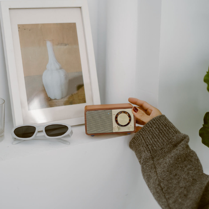 Sangean WR-7 PLUS FM / Bluetooth / AUX Wooden Cabinet Radio