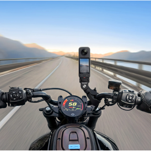 Insta360 X4 Motorcycle Bundle Lite (Action Invisible Selfie Stick, Heavy Duty Clamp, Lens Cap)