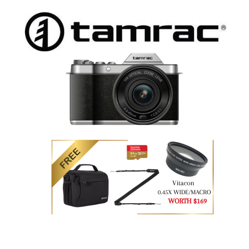 Tamrac Digital Camera XR1 (FREE Jazz45, Wide Angle Lens, Camera Strap, 64gb microSD Card)