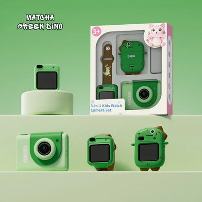 Samurai Y9 - 3 in 1 Kids Watch Camera Set (Dino/Unicorn/Deer/Rabbit/Cat)