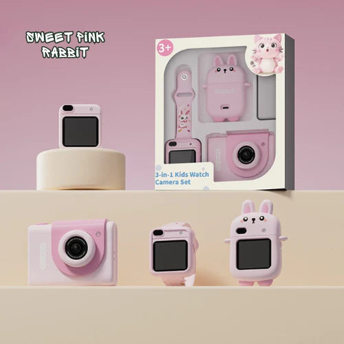 Samurai Y9 - 3 in 1 Kids Watch Camera Set (Dino/Unicorn/Deer/Rabbit/Cat)