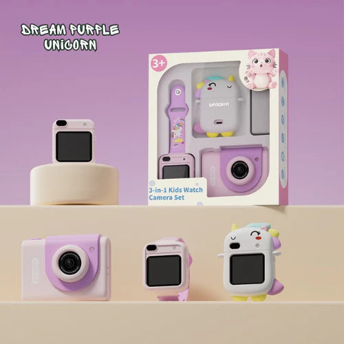 Samurai Y9 - 3 in 1 Kids Watch Camera Set (Dino/Unicorn/Deer/Rabbit/Cat)