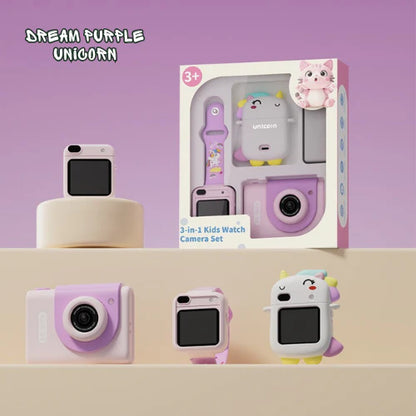 Samurai Y9 - 3 in 1 Kids Watch Camera Set (Dino/Unicorn/Deer/Rabbit/Cat)