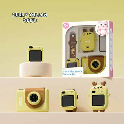 Samurai Y9 - 3 in 1 Kids Watch Camera Set (Dino/Unicorn/Deer/Rabbit/Cat)
