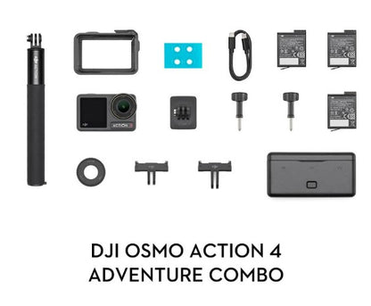 DJI Osmo Action 4 - 1/1.3inch sensor&stunning low light imaging,10bit& DLog M Color Performance,Waterproof up to 18m