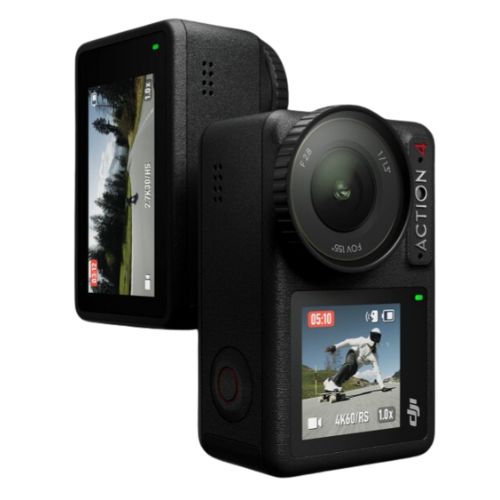 DJI Osmo Action 4 - 1/1.3inch sensor&stunning low light imaging,10bit& DLog M Color Performance,Waterproof up to 18m